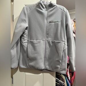 Figs On-Shift fleece jacket in cement, size large, GUC